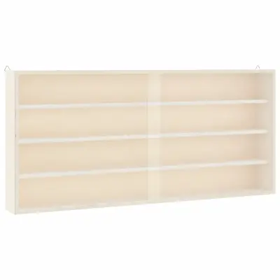 vidaXL Lesena zbirateljska vitrina z vrati 80x8,5x37cm