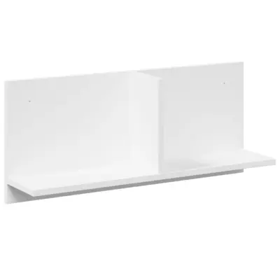 vidaXL Stenska omarica 70x16,5x30 cm bela inženirski les