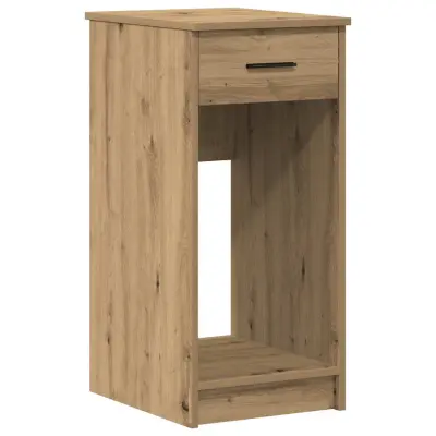 vidaXL Računalniški stolp s predalom artisan hrast 35x45x77 cm