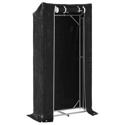 vidaxL Stojalo za drva z dežnim pokrovom 100x40x200 cm pocinkano jeklo