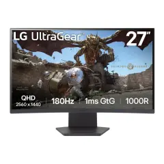 Monitor LG 68,6 cm (27,0") 27GS60QX 2560x1440 Curved Gaming 180Hz VA 1ms 2xHDMI DisplayPort  sRGB99% FreeSync HDR10 UltraGear