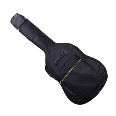 Torba za akustično kitaro 41 palcev - oblazinjena torba z naramnicami za nahrbtnik Black+Yellow