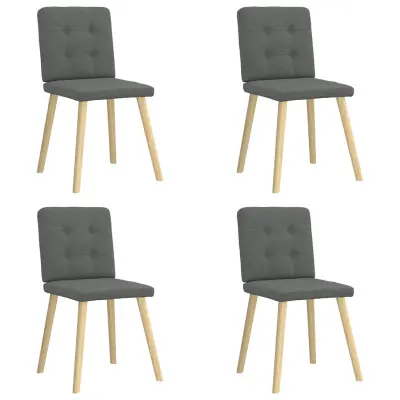 vidaXL Jedilni stoli 4 kosi temno sivo blago
