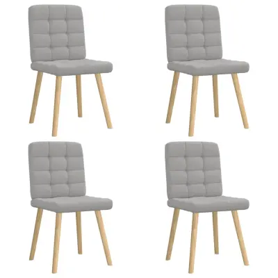 vidaXL Jedilni stoli 4 kosi Cloud Grey Fabric