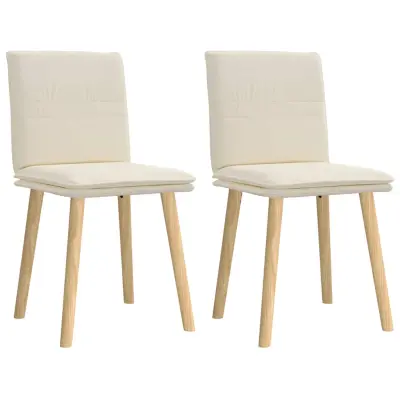 vidaXL Jedilni stol 2 kosa platno