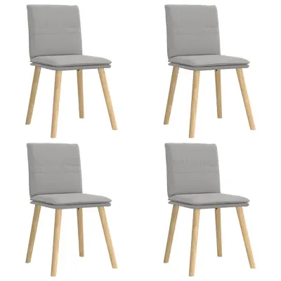 vidaXL Jedilni stoli 4 kosi Cloud Grey Fabric