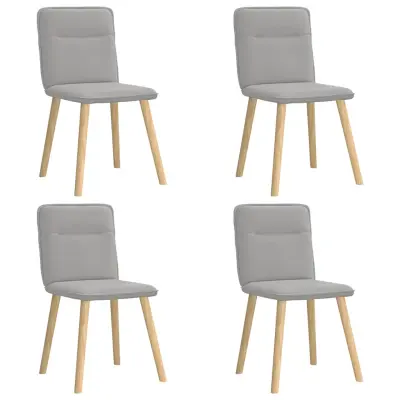 vidaXL Jedilni stoli 4 kosi Cloud Grey Fabric