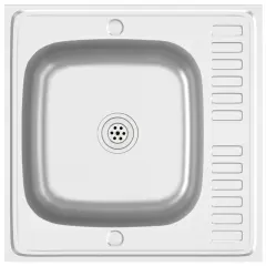 vidaXL Kuhinjsko pomivalno korito z odcejalnikom 600x600x155 mm