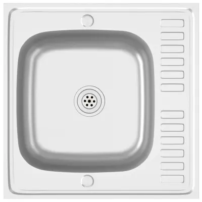 vidaXL Kuhinjsko pomivalno korito z odcejalnikom 600x600x155 mm