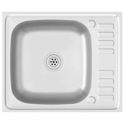 vidaXL Kuhinjsko pomivalno korito z odcejalnikom 600x500x155 mm