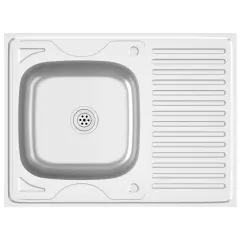 vidaXL Kuhinjsko pomivalno korito z odcejalnikom 800x600x155 mm