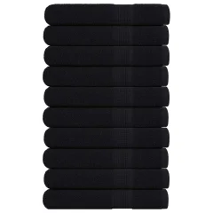 vidaXL Brisače za savno 10 kos črna 80x200 cm 360 g/m² 100% bombaž