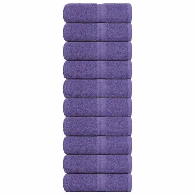 vidaXL Brisače 10 kos vijolična 30x30 cm 360 g/m² 100% bombaž