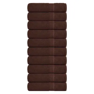 vidaXL Kopalne brisače 10 kos rjava 100x150 cm 360 g/m² 100% bombaž