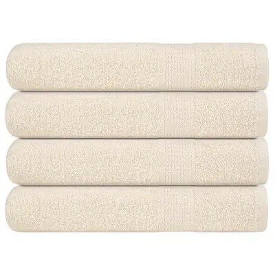 vidaXL Brisače 4 kos krem 100x200 cm 360 gsm 100% bombaž