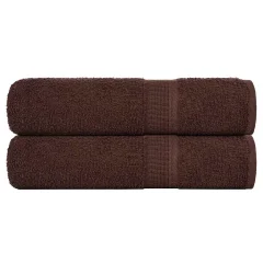 vidaXL Brisače za tuširanje 2 kos rjava 70x140 cm 360 g/m² 100% bombaž