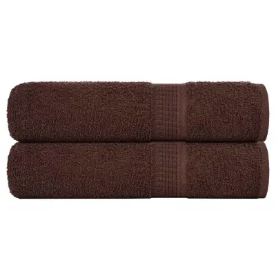 vidaXL Brisače za tuširanje 2 kos rjava 70x140 cm 360 g/m² 100% bombaž