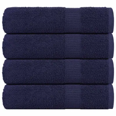 vidaXL Brisače za tuširanje 4 kos modra 70x140 cm 360 g/m² 100% bombaž