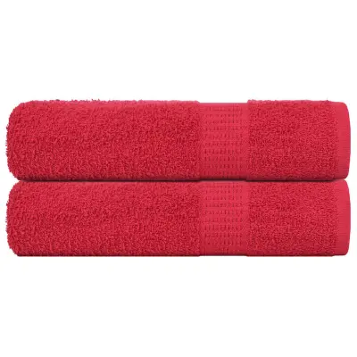 vidaXL Kopalne brisače 2 kos rdeča 100x150 cm 360 g/m² 100% bombaž