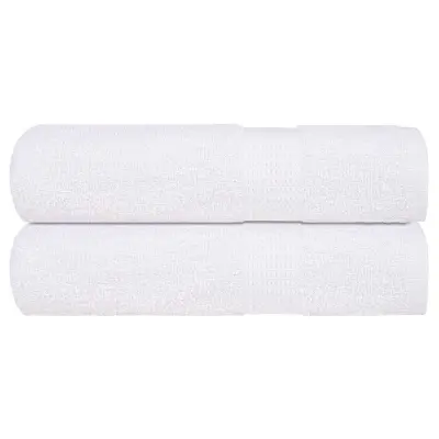vidaXL Brisače za tuširanje 2 kos bela 70x140 cm 360 g/m² 100% bombaž
