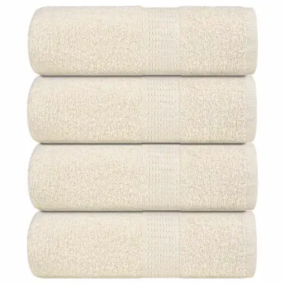 vidaXL Brisače 4 kos krem 30x50 cm 360 gsm 100% bombaž