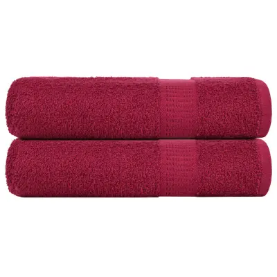 vidaXL Kopalne brisače 2 kos bordo 100x150 cm 360 g/m² 100% bombaž