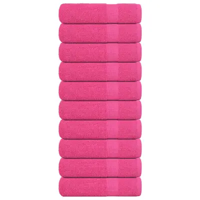 vidaXL Kopalne brisače 10 kos roza 100x150 cm 360 gsm 100% bombaž