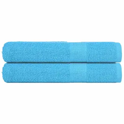 vidaXL Brisače 2 kos turkizna 100x200 cm 360 gsm 100% bombaž