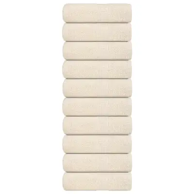 vidaXL Brisače 10 kos krem 30x30 cm 360 gsm 100% bombaž
