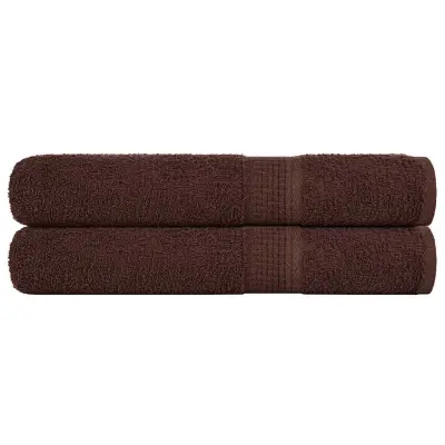 vidaXL Brisače 2 kos rjava 100x200 cm 360 g/m² 100% bombaž