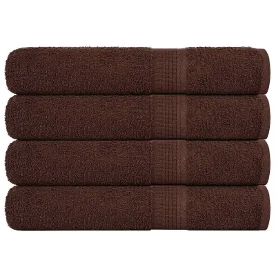 vidaXL Brisače 4 kos rjava 100x200 cm 360 g/m² 100% bombaž