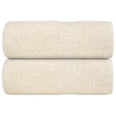 vidaXL Brisače 2 kos krem 30x30 cm 360 gsm 100% bombaž