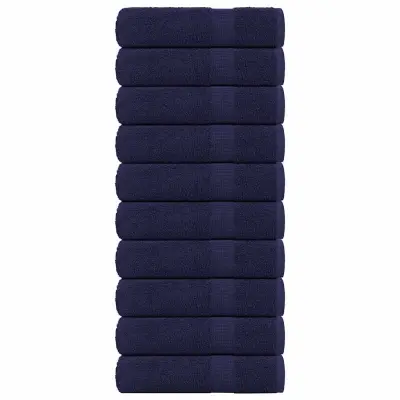 vidaXL Brisače za roke 10 kos modra 50x100 cm 360 g/m² 100% bombaž