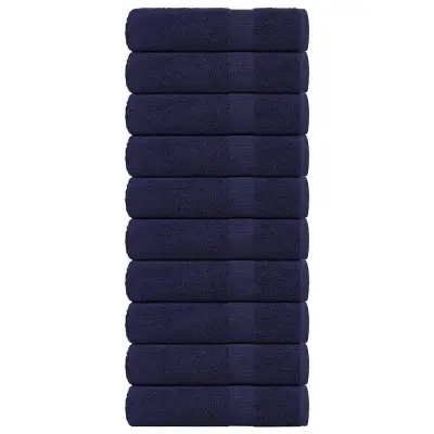 vidaXL Kopalne brisače 10 kos modra 100x150 cm 360 g/m² 100% bombaž