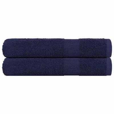 vidaXL Brisače za savno 2 kos modra 80x200 cm 360 g/m² 100% bombaž