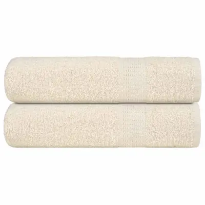 vidaXL Kopalne brisače 2 kos krem 100x150 cm 360 gsm 100% bombaž