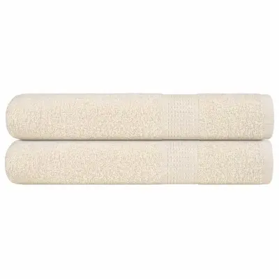 vidaXL Brisače 2 kos krem 100x200 cm 360 gsm 100% bombaž