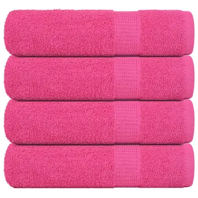 vidaXL Brisače za tuširanje 4 kos roza 70x140 cm 360 g/m² 100% bombaž