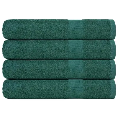 vidaXL Brisače za savno 4 kos zelena 80x200 cm 360 g/m² 100% bombaž