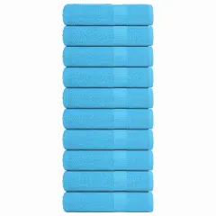 vidaXL Kopalne brisače 10 kos turkizna 100x150 cm 360 gsm 100% bombaž