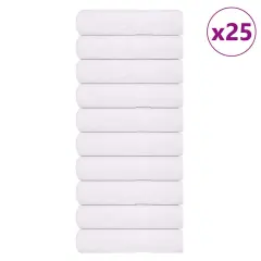vidaXL Kopalne brisače 25 kos bela 100x150 cm 360 g/m² 100% bombaž