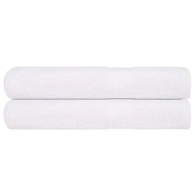 vidaXL Brisače 2 kos bela 100x200 cm 360 g/m² 100% bombaž