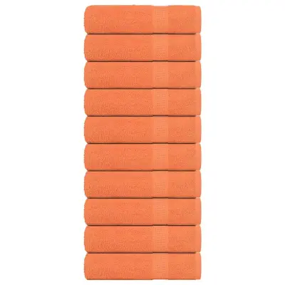 vidaXL Brisače za roke 10 kos oranžna 50x100 cm 360 g/m² 100% bombaž