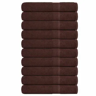 vidaXL Brisače za savno 10 kos rjava 80x200 cm 360 g/m² 100% bombaž