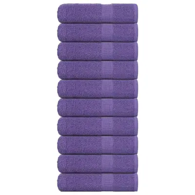 vidaXL Brisače za tuširanje 10 kos vijolična 70x140 cm 360 g/m² bombaž