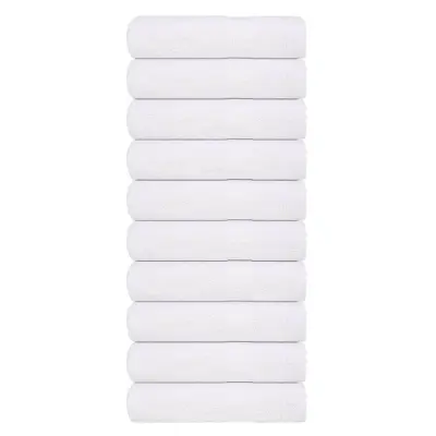 vidaXL Brisače za tuširanje 10 kos bela 70x140 cm 360 g/m² 100% bombaž