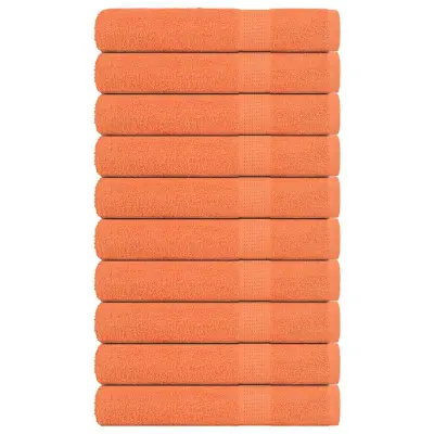 vidaXL Brisače za savno 10 kos oranžna 80x200 cm 360 g/m² 100% bombaž