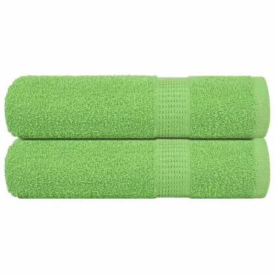 vidaXL Kopalne brisače 2 kos zelena 100x150 cm 360 gsm 100% bombaž