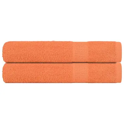 vidaXL Brisače za savno 2 kos oranžna 80x200 cm 360 g/m² 100% bombaž
