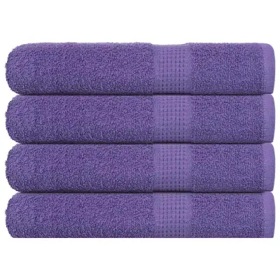 vidaXL Brisače 4 kos vijolična 100x200 cm 360 g/m² 100% bombaž
